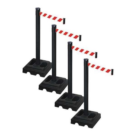 Retracta-Belt Barrier Systems, 10 ft Length, 40 in Post Height, No Legend PSBA302PSB-RWD