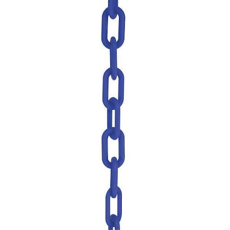 Zoro Select Plastic Chain, Blue, 50 ft Length, Gloss 50006--50