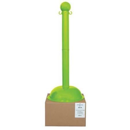 Zoro Select Stanchion, Post Dia. 3", Safety Green 93614
