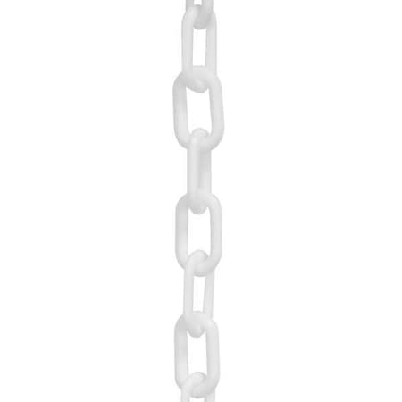 Zoro Select Plastic Chain, White, 100 ft Length, Gloss 51001-100