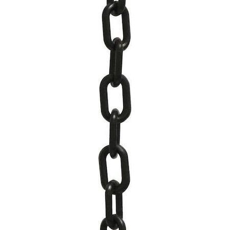 Zoro Select Plastic Chain, Black, 100 ft Length, Gloss 51003-100