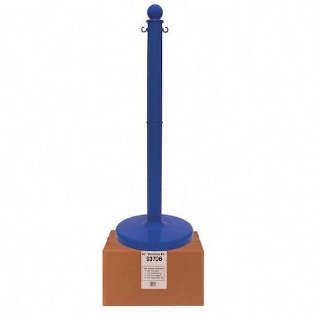 Zoro Select Stanchion, Post Dia. 2-1/2", Blue 93706