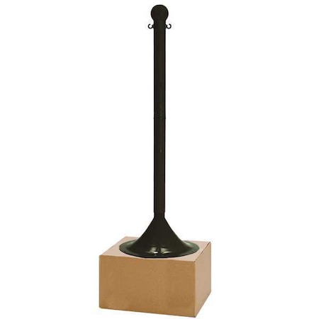 Zoro Select Stanchion, Post Dia. 2", Black 93503