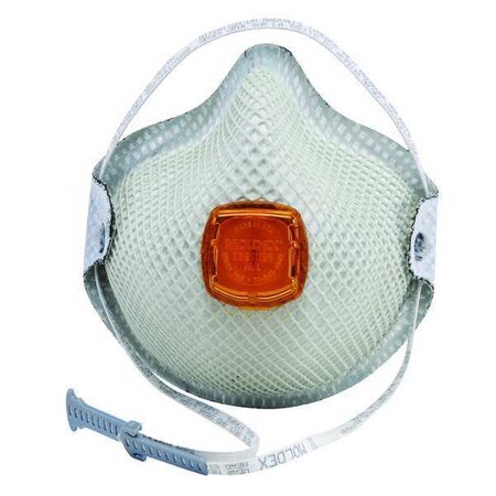 Moldex Disposable Respirator w/ Valve, M/L, Light Gray, PK2 2800V