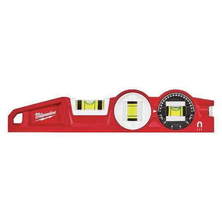 Milwaukee Tool 10" Die cast Torpedo Level w/360 Degree Locking Vial 48-22-5210