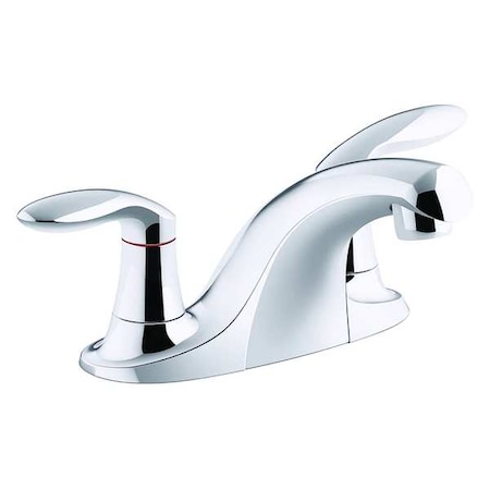 Kohler Bathroom Faucet, 2 Handles, Lever, Brass K-15240-4NDRA-CP