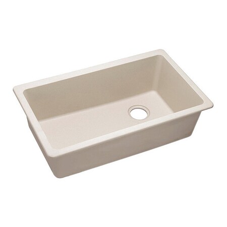 Elkay Quartz Classic, 1 Bowl UnderMnt Sink, Ptty, Undermount Mount, 0 Hole, 30.319" x 16.409", Putty ELGU13322PT0
