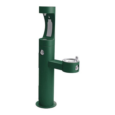 Elkay Bottle Fill Station, 2-Lvl Ped, Evrgrn 2 Levels, Evergreen, Outdoor 4420BF1UFRKEVG
