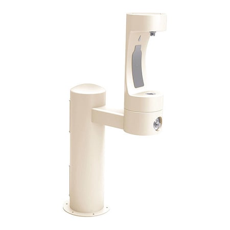 Elkay EZH2O-Bttl Fill Statn, Ped, Frz Rsist, Bge 1 Levels, Beige, Outdoor LK4410BFFRKBGE