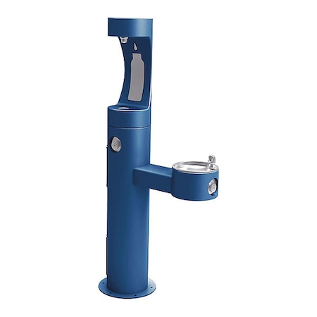 Elkay EZH2O-Bttl Fill Statn, Ped, Frz Rsist, Blu 2 Levels, Blue, Outdoor LK4420BF1UFRKBLU