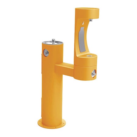 Elkay EZH2O-Bttl Fill Statn, Ped, Frz Rsist, Ylw 2 Levels, Yellow, Outdoor LK4420BF1LFRKYLW