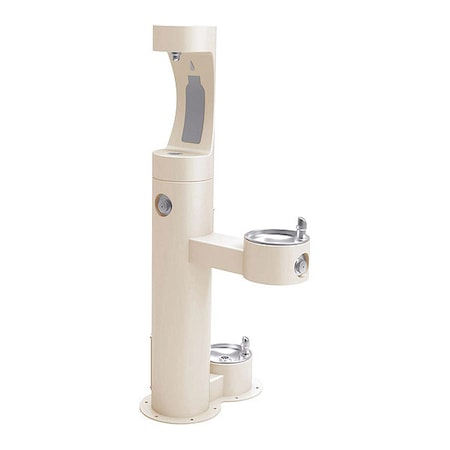 Elkay Bottle Fill Station, Pet Station, Beige 2 Levels, Beige, Outdoor 4420BF1UDBBGE