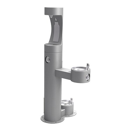 Elkay Bottle Fill Station, Pet Station, Gray 2 Levels, Gray, Outdoor 4420BF1UDBGRY