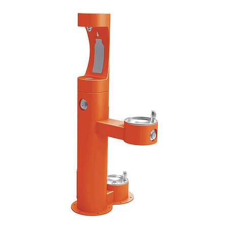 Elkay Bottle Fill Station, Pet Station, Orng 2 Levels, Orange, Outdoor 4420BF1UDBFRKORN