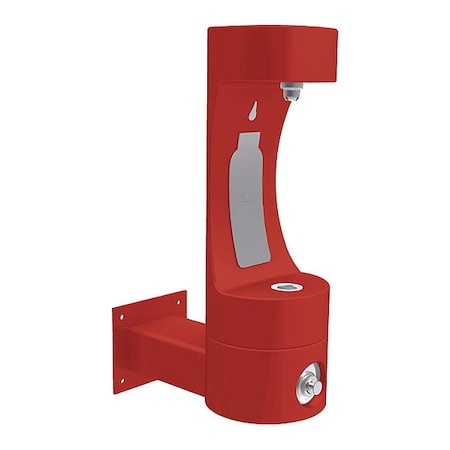 Elkay EZH2O-Bot Fll Statn Wal Mnt, Frz Rst, Red 1 Levels, Red, Outdoor LK4405BFFRKRED
