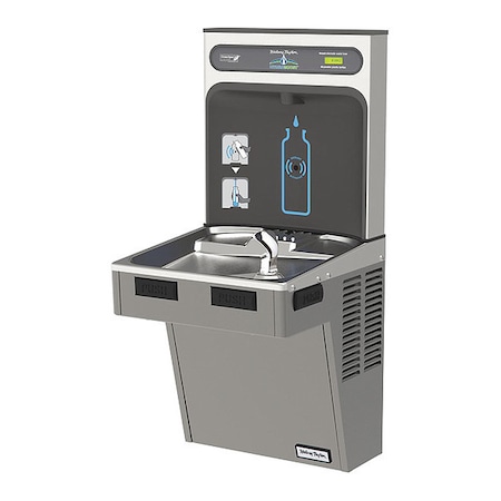 Elkay Halsey Taylor HTHB-HAC8, PV, No Filter 1 Levels, Platinum Vinyl, Indoor HTHB-HAC8PV-NF