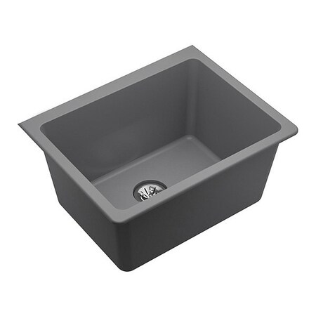 Elkay Quartz 25x18.5x11.8 Single Undrmnt Sink 22.339" x 16.429", 1, 0, Undermount, Quartz ELGU251912PDGS0