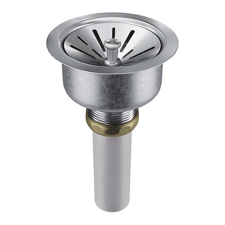 Elkay 1-1/2" O.D Pipe Dia., Stainless Steel, Drain, Strainer LKPDQ1LS