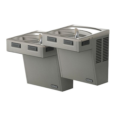 Elkay On-Wall Two-Level Drinking Fountain, 2 Level, 36 1/4 in D, 27 in H, 18 5/8 in W EMABFTLR8LC