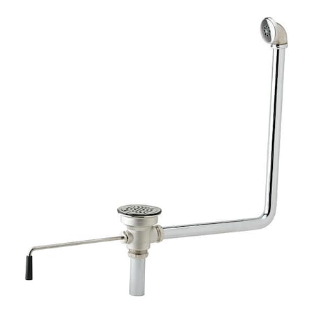 Elkay Lever Operated Drain Fitting, 1-1/2" O.D Pipe Dia., Chrome Plated Brass LK86RT