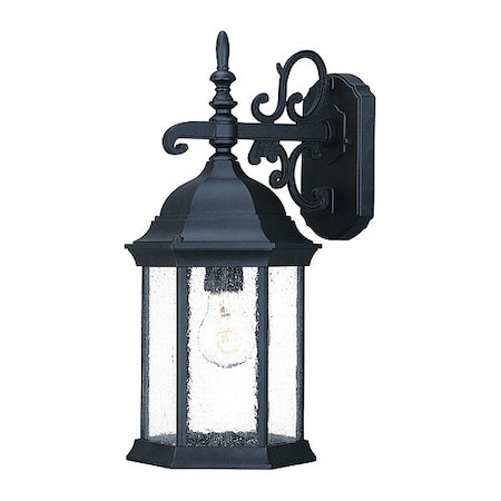 Acclaim Lighting Wall Light, 1-Light Seeded, Matte Black 5183BK/SD