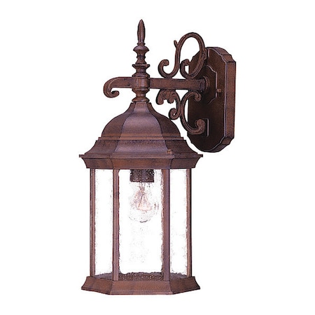 Acclaim Lighting Wall Light, Burled Walnut, 1-Light Seeded 5184BW/SD