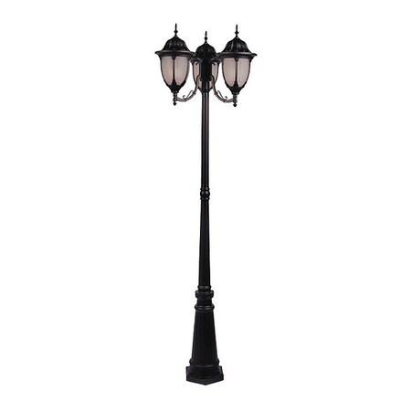 Acclaim Lighting Outdoor Post, Matte Black, 3-head 5069BK/FR