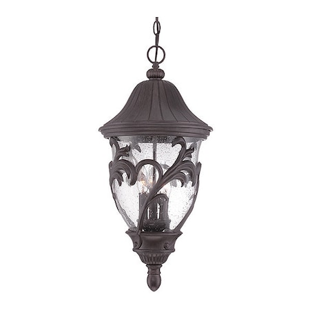 Acclaim Lighting Hanging Light, Black Coral, 3-Light, Height: 25" 39226BC