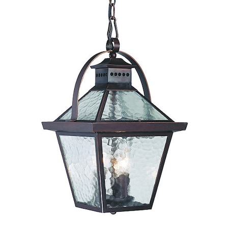 ACCLAIM LIGHTING Hanging Light, 3-Light, Arch. Bronze, Height: 16-1/2" 7676ABZ