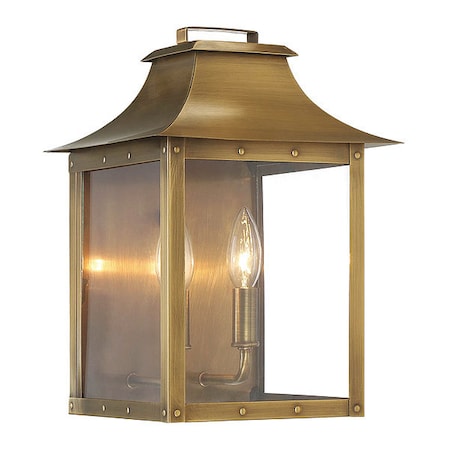 Acclaim Lighting Pocket Wall Light, 2-Light, Aged Brass 8414AB