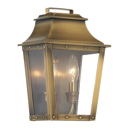 Acclaim Lighting Pocket Wall Light, 2-Light, Aged Brass 8423AB