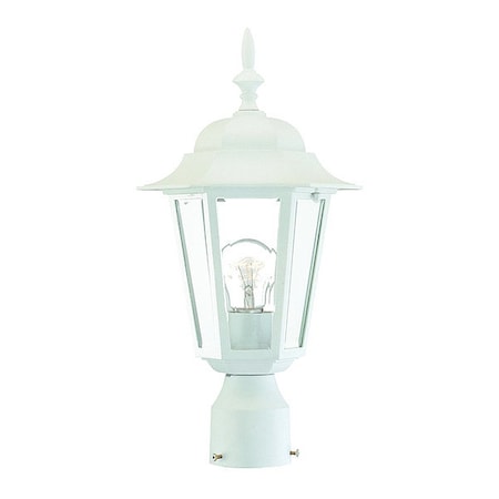 ACCLAIM LIGHTING Post Mount Light, 1-Light, Textured White 6117TW