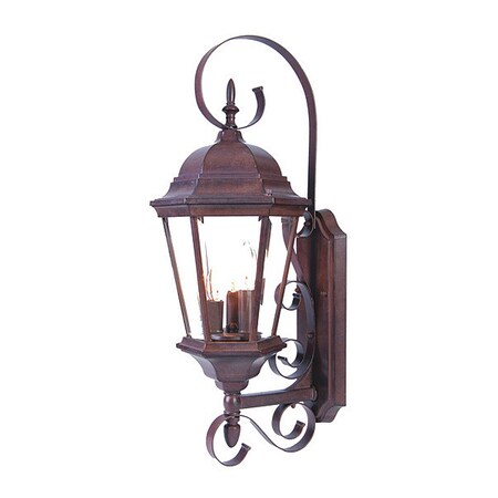 Acclaim Lighting Wall Light, Burled Walnut, 3-Light 5413BW