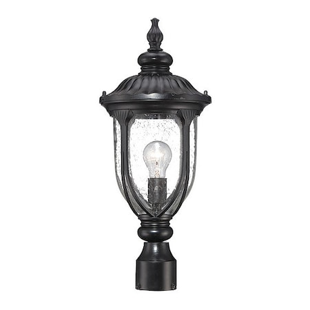 Acclaim Lighting Post Mount Light, Matte Black, 1-Light 2217BK