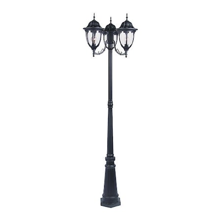 Acclaim Lighting Post Light, 3-Head, Matte Black 5069BK