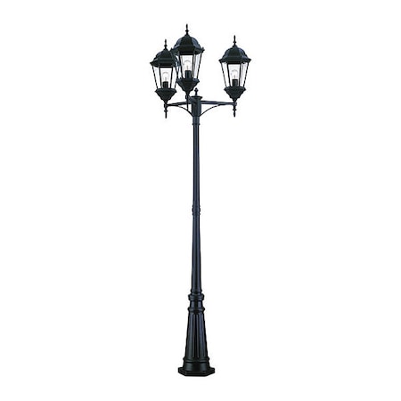 Acclaim Lighting Post Light, 3-Head, Matte Black 5259BK