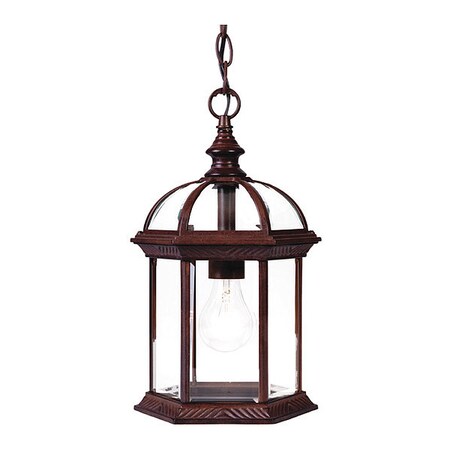 Acclaim Lighting Hanging Light, Burled Walnut, 1-Light, Height: 13-3/4" 5276BW