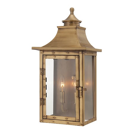 Acclaim Lighting Wall Light, 2-Light, Aged Brass 8312AB