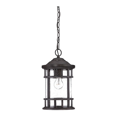 Acclaim Lighting Hanging Light, Black Coral, 1-Light, Height: 15-1/4" 31946BC