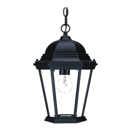 Acclaim Lighting Hanging Light, Matte Black, 1-Light, Width: 9-1/2" 5206BK
