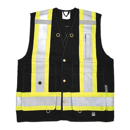 Open Road Surveyor Safety Vest, Black, S 6165BK-S