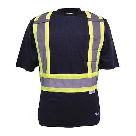 Viking Safety Tee, Poly/Cotton, Navy, 4XL 6000N-XXXXL