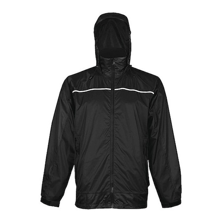 Viking Jacket, Polyester Fabric, Elastic Cuffs with Hook-and-Loop, Zipper, Black, Xl 910BK-XL