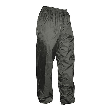 Viking Rain Pants, Lightweight Polyester with PU Backing, Elastic Waist with Drawstring Closure, Charcoal 910CP-XS