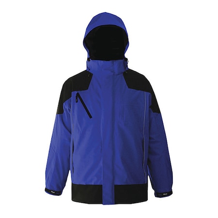 Viking Jacket, Polyester/PU, hook-and-loop, zipper, Blue/Black, L EV400BB-L