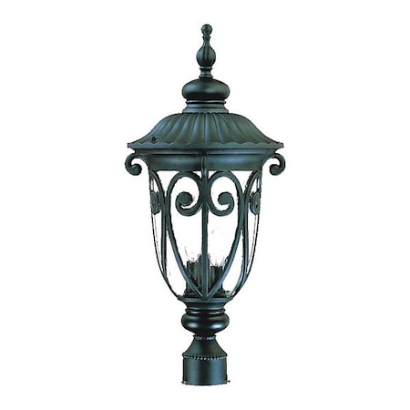 Acclaim Lighting Post Mount Light, Matte Black, 3-Light 2127BK