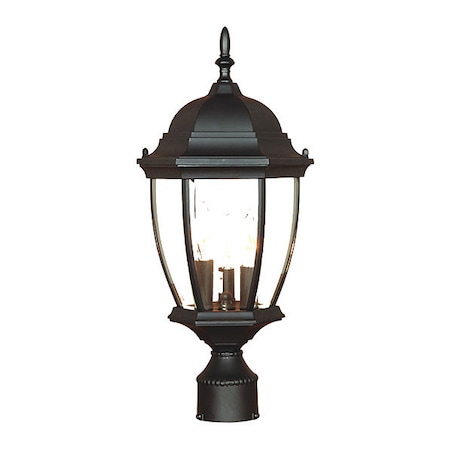 Acclaim Lighting Post Mount Light, Matte Black, 3-Light 5017BK