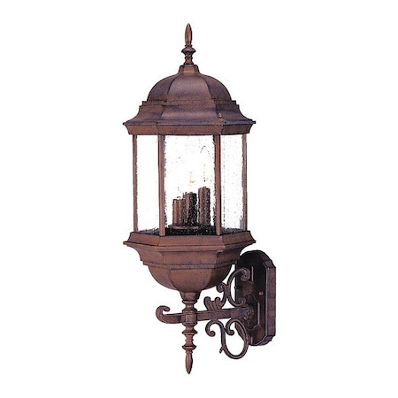 Acclaim Lighting Wall Light, Burled Walnut, 3-Light Seeded 5180BW/SD