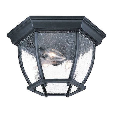 Acclaim Lighting Ceiling Mount, Matte Black, 3-Light Seeded 5602BK/SD