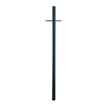 ACCLAIM LIGHTING Direct Burial Post, Black, Cross Arm, 7 ft. 96BK